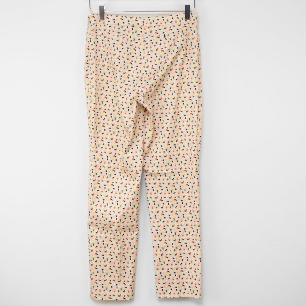 Akris Punto Pants Straight Leg Colorful Patterned Trousers Multicolor Size 4 - Picture 2 of 7